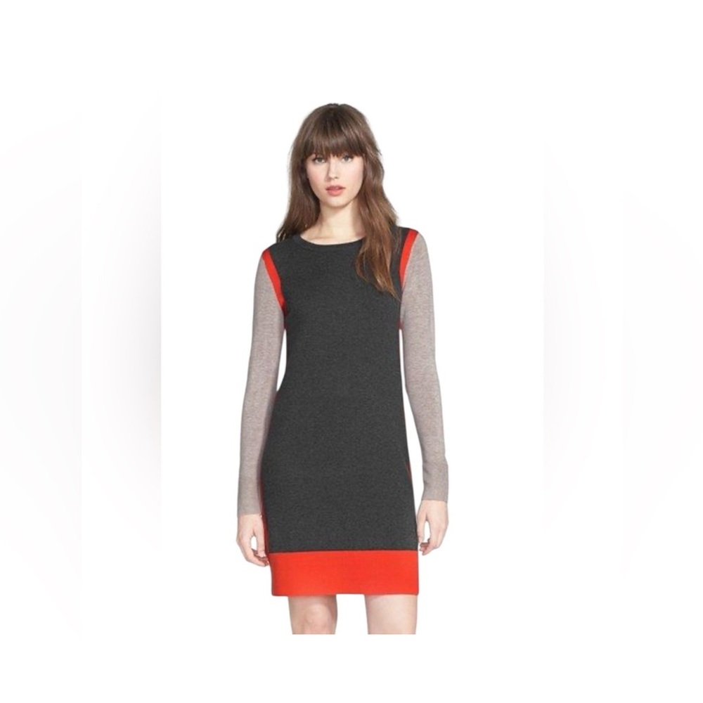 EUC Eliza J Charcoal and Blush Knit Dress XS